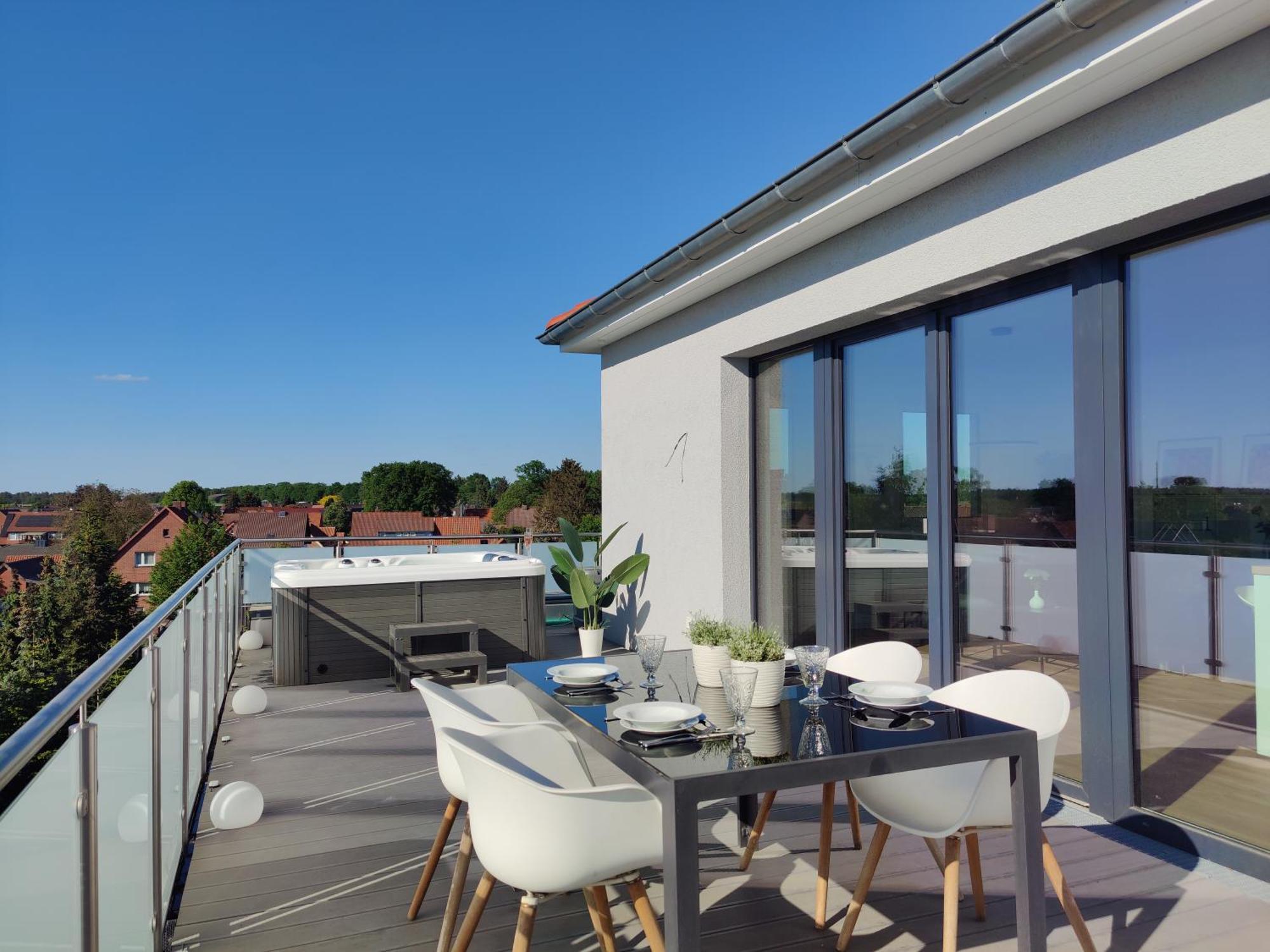 Penthouse Mit Whirlpool Im Herzen Von Niedersachsen Burgwedel  Exteriér fotografie